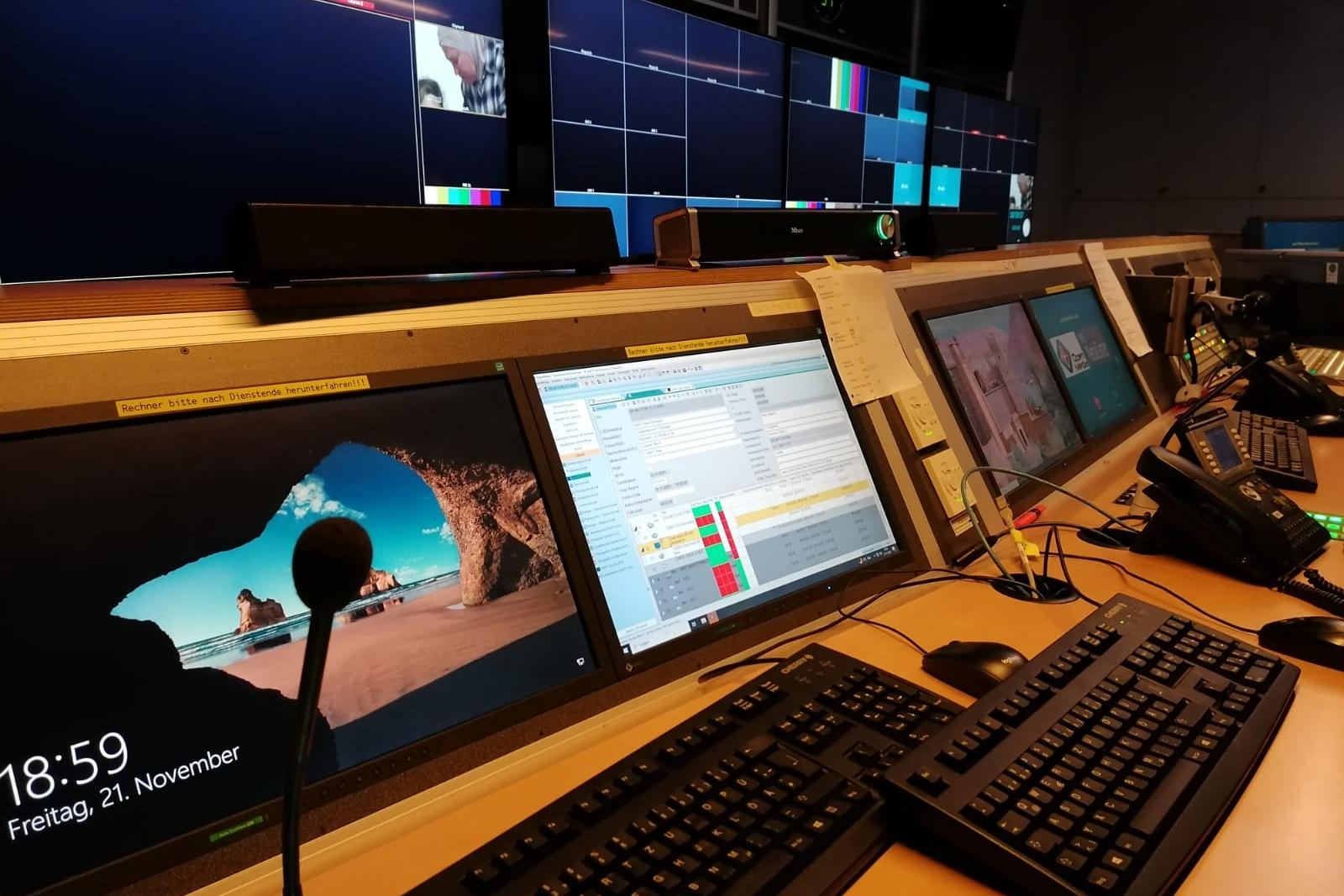 Eine Radiostudio ohne Menschen