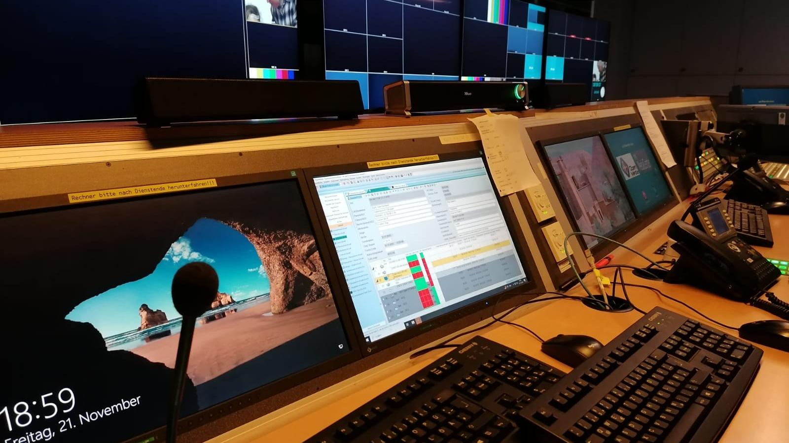 Eine Radiostudio ohne Menschen